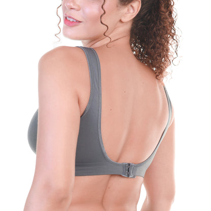 Angelina Wire-Free Seamless U-Back Bralettes with Adjustable Closure (6-Pack), #SE918