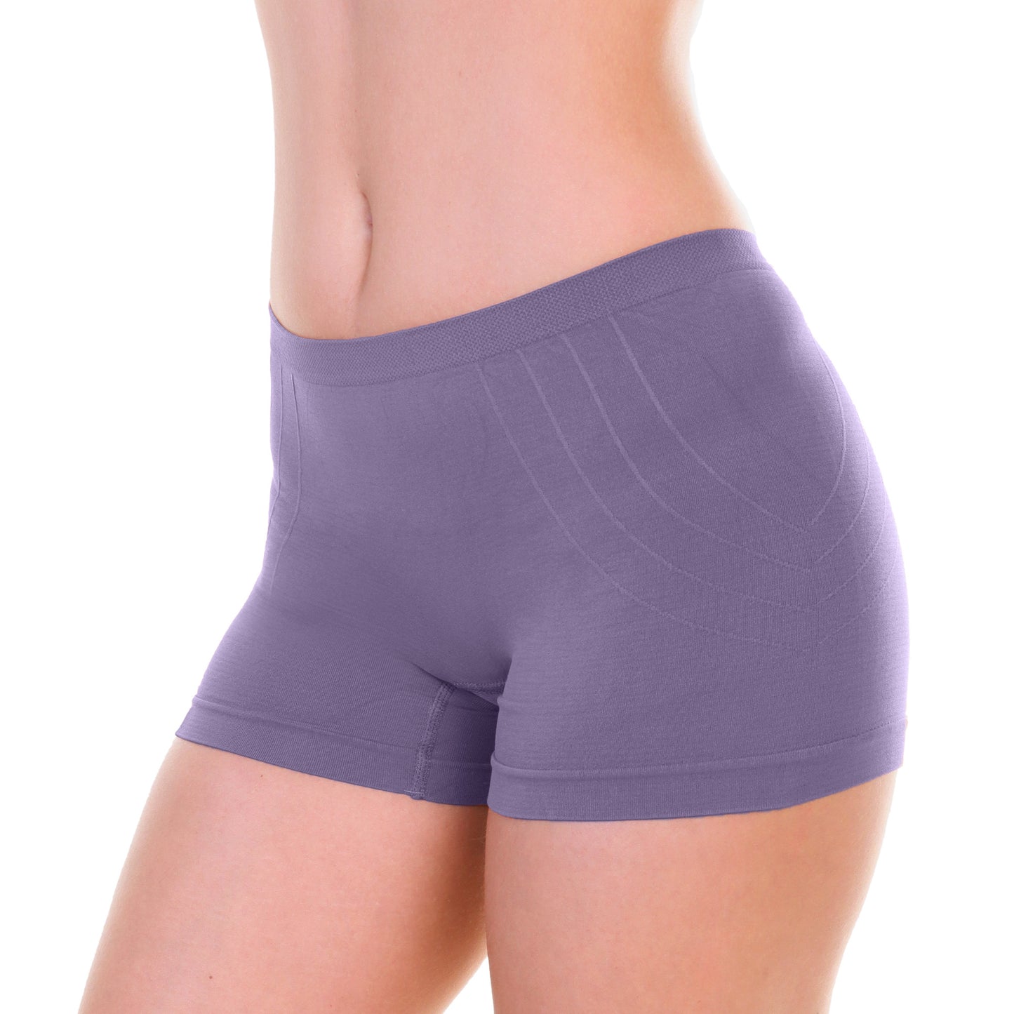 Angelina Seamless Microfiber Boyshort Panties (12-Pack), #SE977P