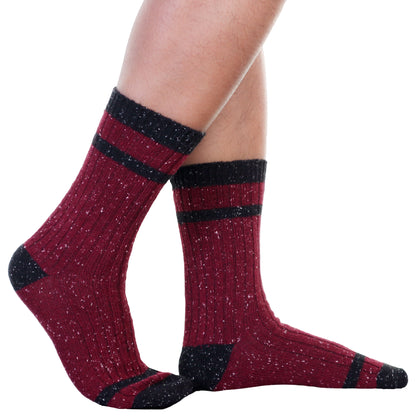 Angelina Men's Rib Knit Crew Socks (6-Pairs), #2559