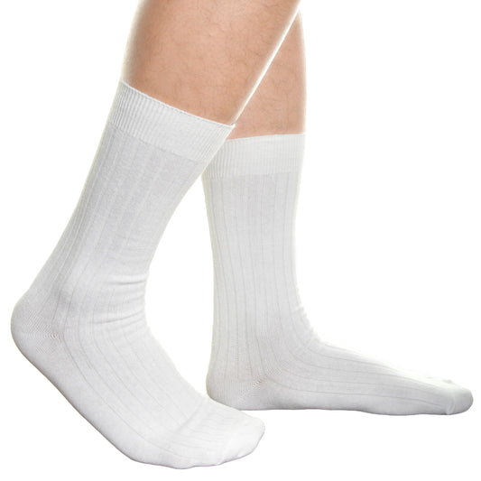 Swan Men's Cotton Ribbed Dress Socks (12-Pack), #993