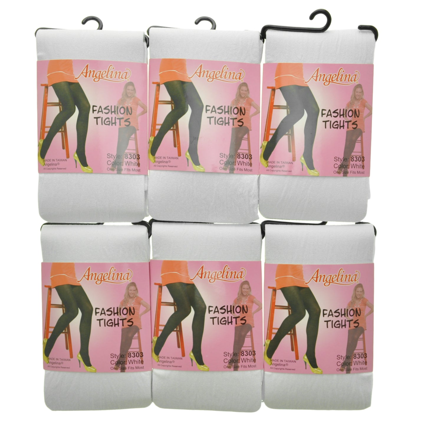 Angelina Women's Semi-Opaque Tights (6-Pack), #8303