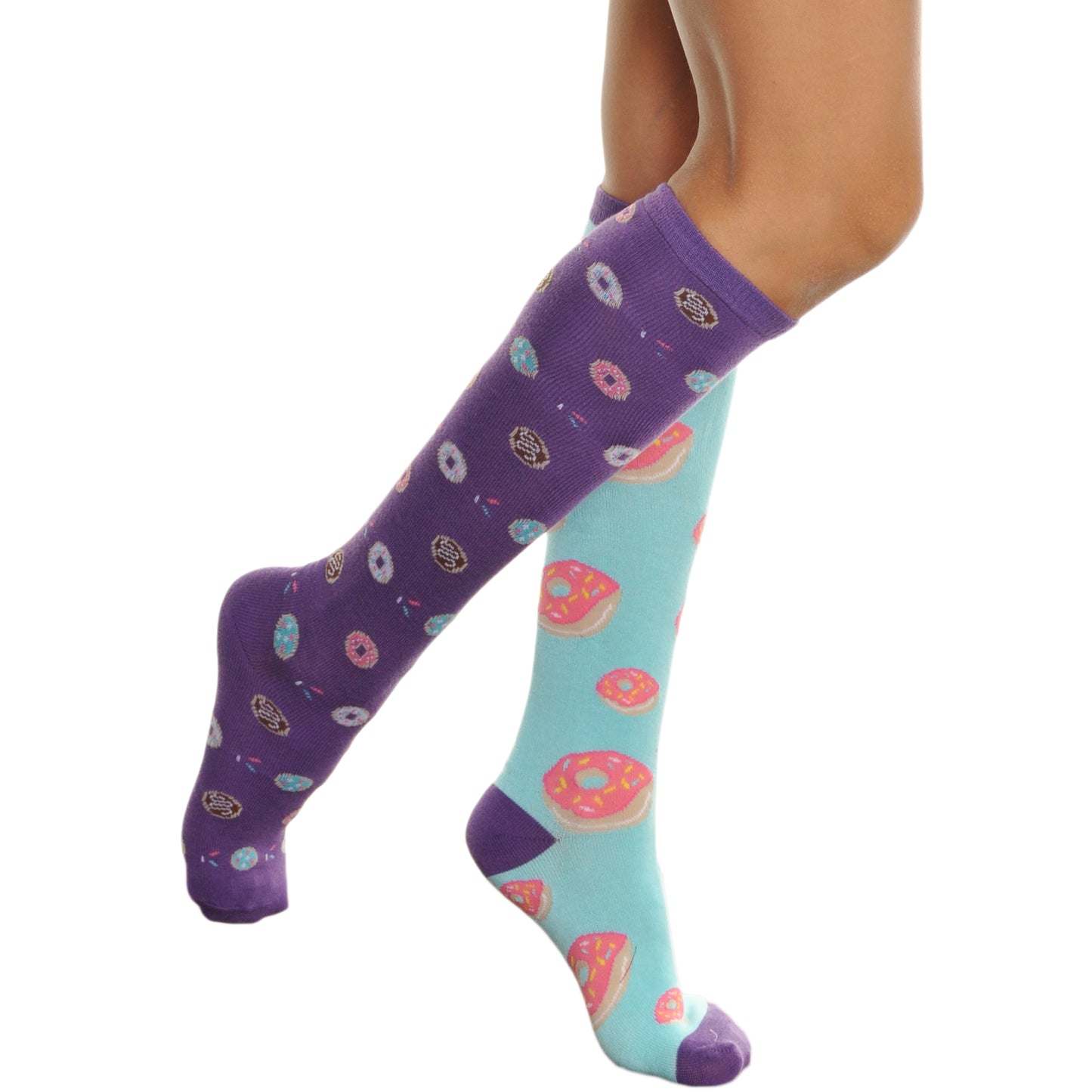 Angelina Knee-High Novelty Donuts Socks (3-Pairs), #2551