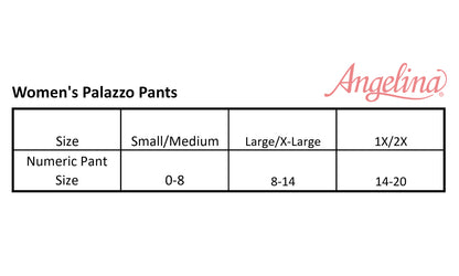 Angelina Mid-rise Palazzo Pants with Pockets (1 or 4 Pack), #043