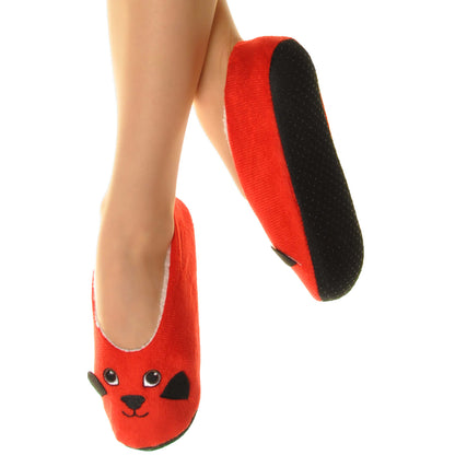 Angelina Snuggly Slip-Resistant Animal Slipper Socks (12-Pack), #WF1217