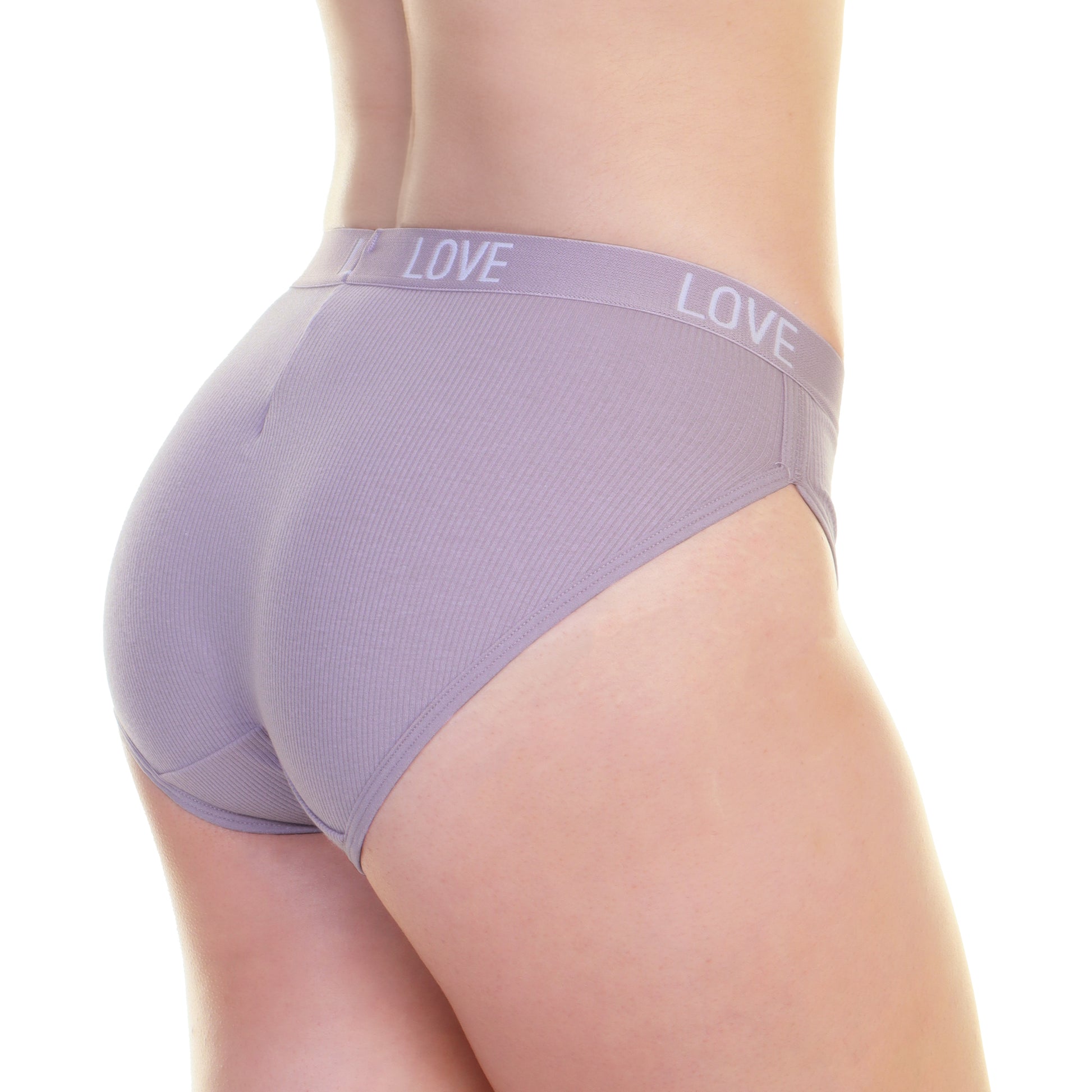 Angelina Cotton Hiphugger Panties with an I Love You Waistband (6-Pack)