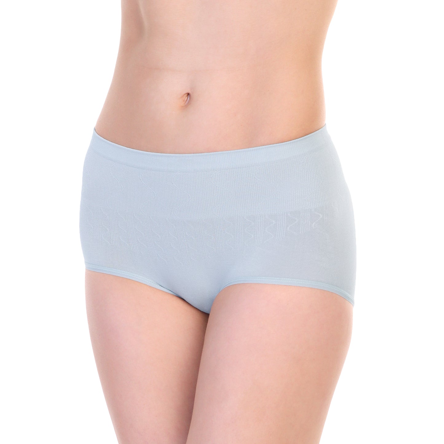 Angelina Seamless Cotton Light-Control Mid-Rise Briefs Panties (6 or 12 Pack), #SE904