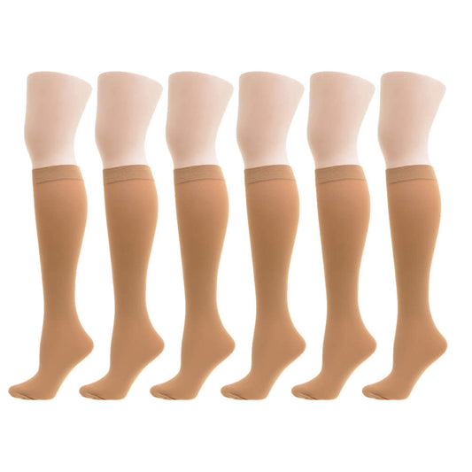 Angelina 70D Opaque Knee-High Trouser Socks (6-Pairs), #3307