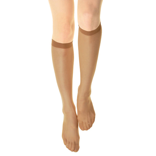 Angelina 15D Sheer Nylon Knee-High Socks (6-Pack), #330