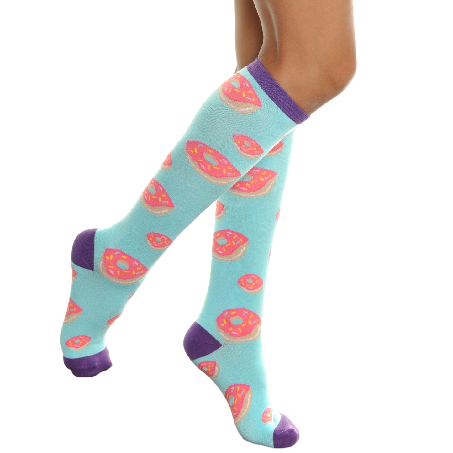 Angelina Knee-High Novelty Donuts Socks (3-Pairs), #2551