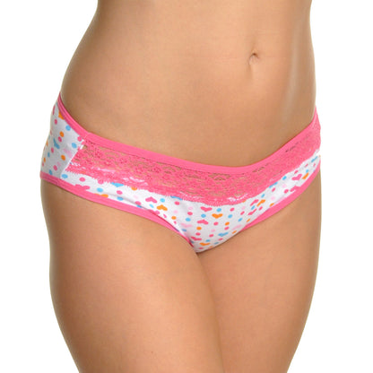 Angelina Heart and Lace Bikini Panties (12-Pack), #G6071