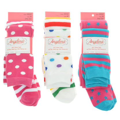 Angelina Girls' Winter Tights and Arm/Leg Warmers (12-Pack)
