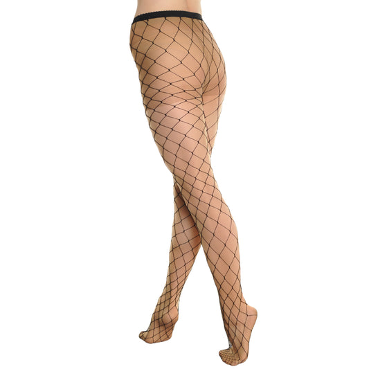 Angelina Industrial Net Pantyhose with Spandex (6-Pack), #5001