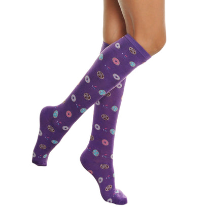 Angelina Knee-High Novelty Donuts Socks (3-Pairs), #2551